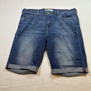 Levi's Classic Bermuda Shorts Women's Size 12 Mid Rise Blue Denim‎ Medium Wash